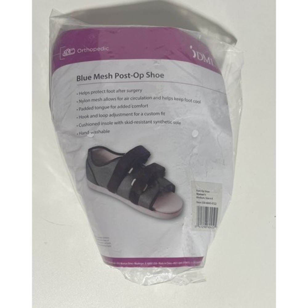 DMI- Surgical- Post-Op Shoe -‎ Medium - Women's Blue Mesh - NEW